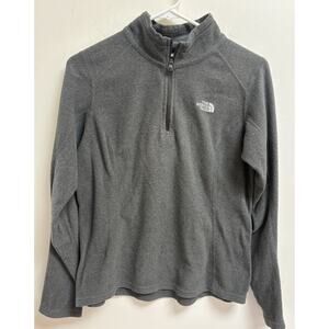The North Face women's Small Polartec Classic Fleece Gray Quarter Zip Pullover